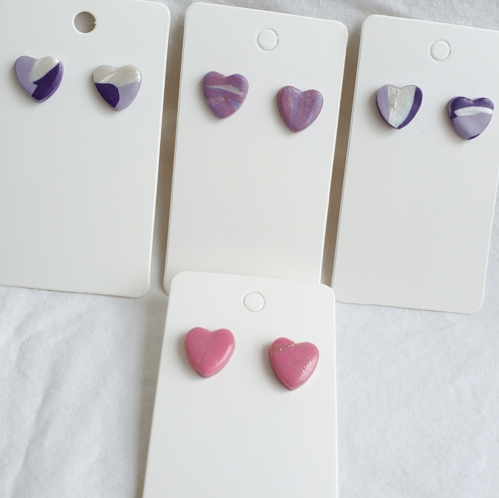 🛍Handmade Clay Earring Studs - Picture 2 of 8